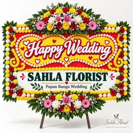 Papan Bunga Pernikahan Pinang Tangerang