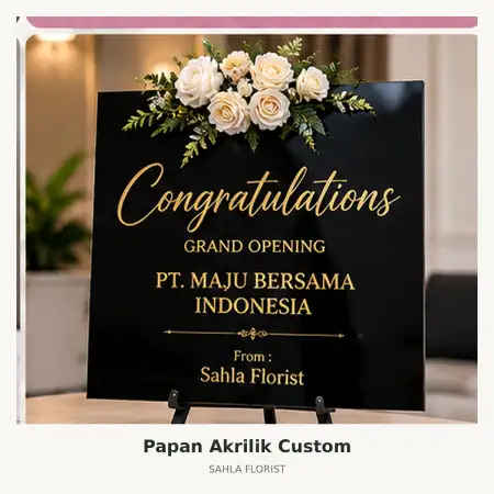 Papan Bunga Akrilik Pinang Tangerang